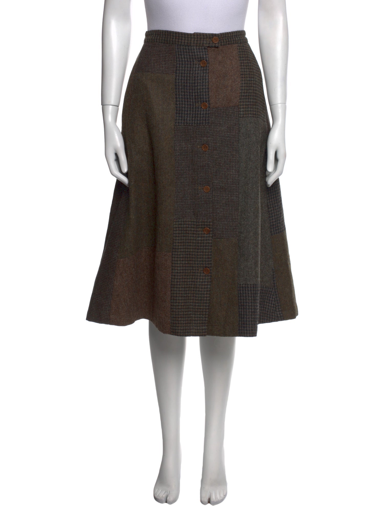 RRL & Co. Wool Midi Length Skirt