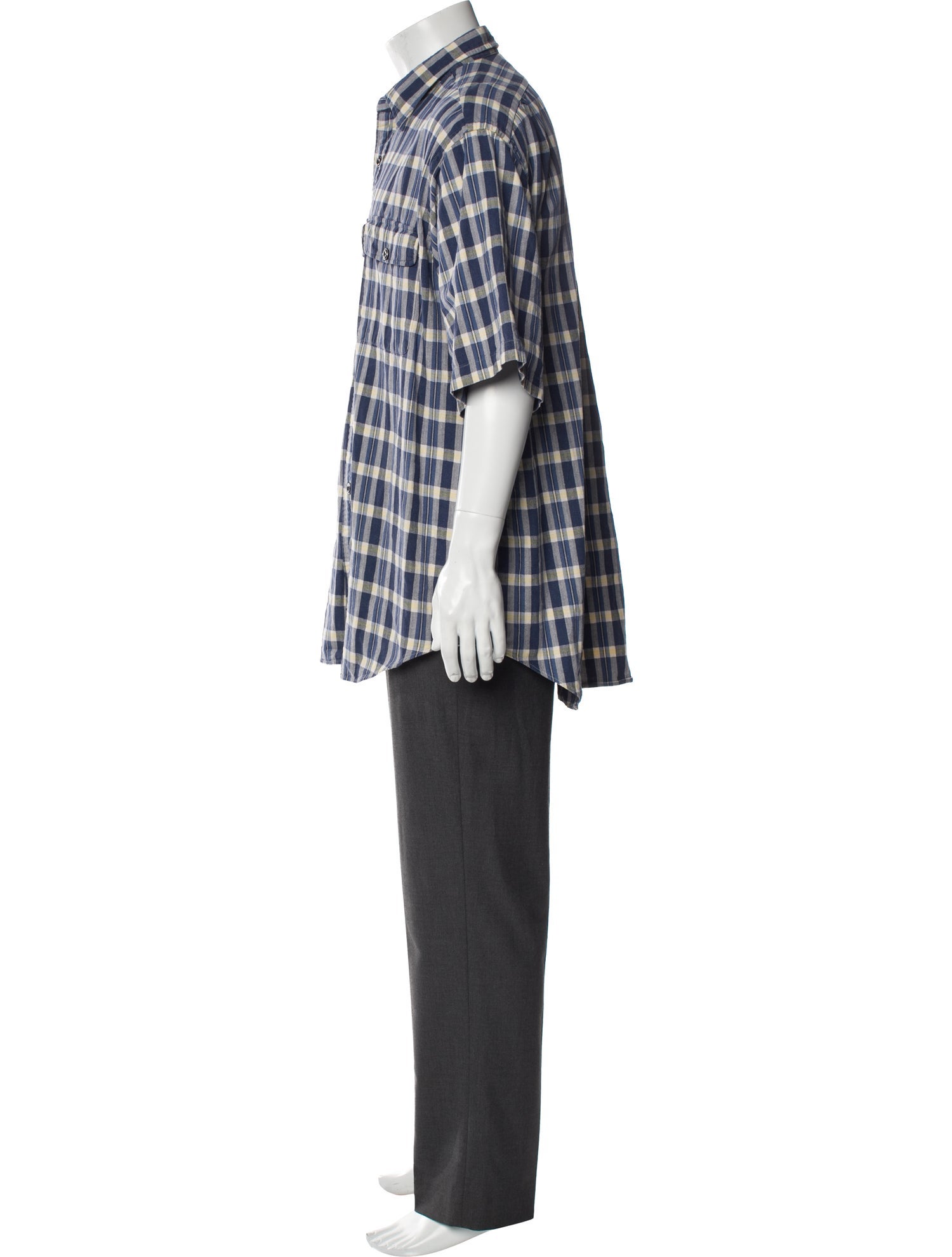 RRL & Co. Plaid Print Short Sleeve Shirt