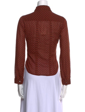 RRL & Co. Plaid Print Long Sleeve Button-Up Top