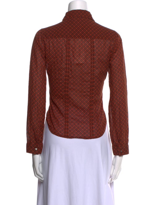 RRL & Co. Plaid Print Long Sleeve Button-Up Top