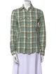 RRL & Co. Plaid Print Long Sleeve Button-Up Top