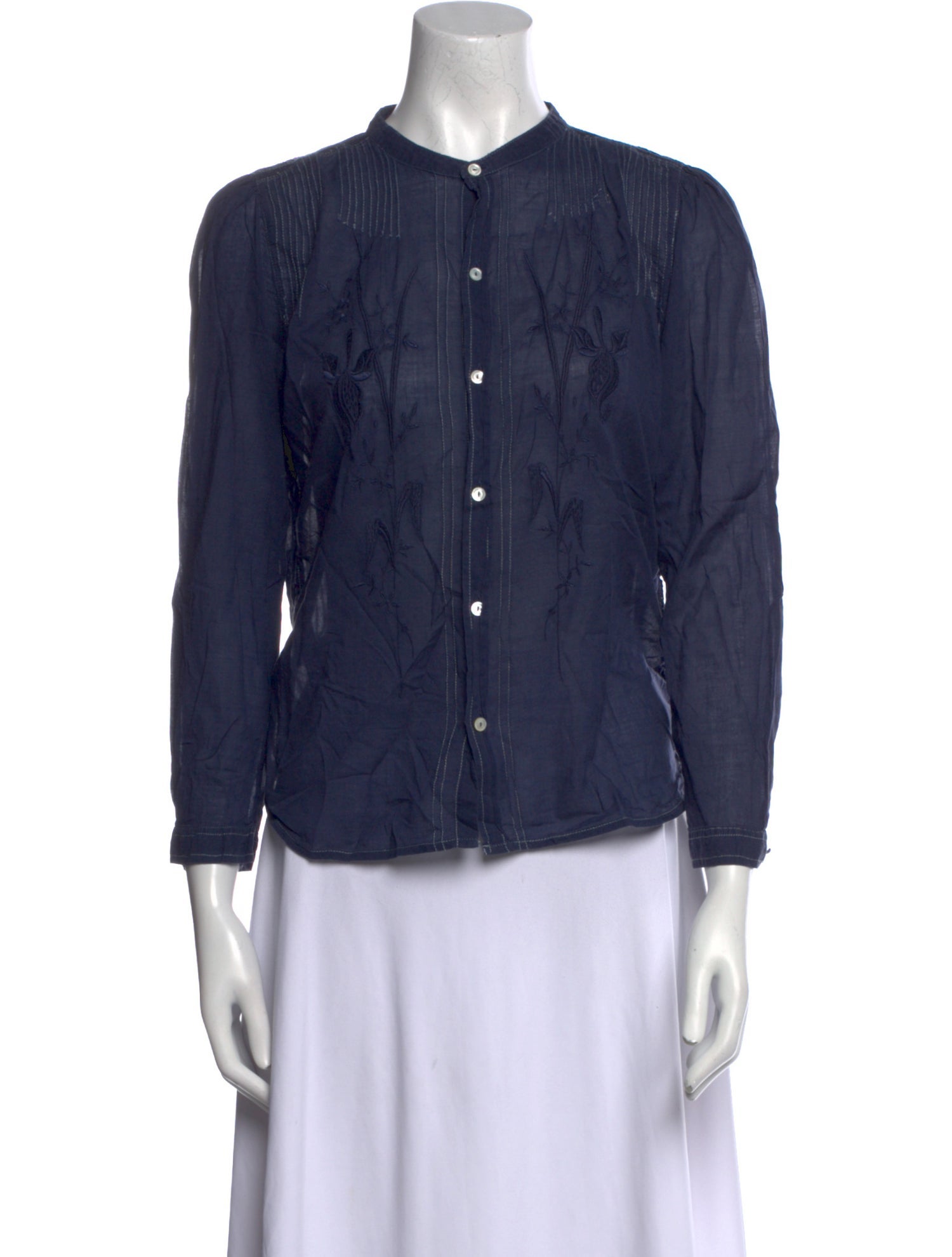 RRL & Co. Three-Quarter Sleeve Button-Up Top