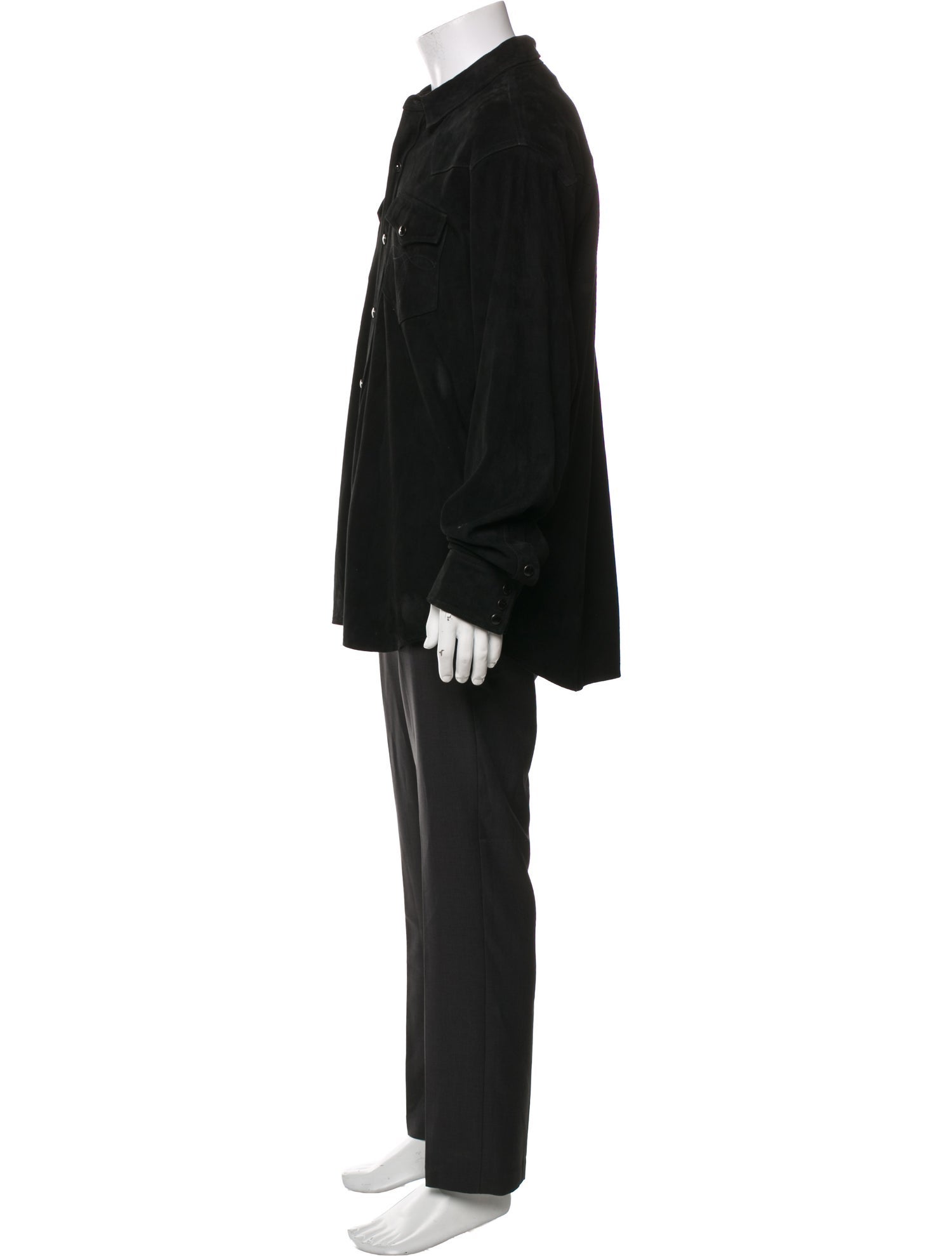 RRL & Co. Goat Leather Long Sleeve Shirt