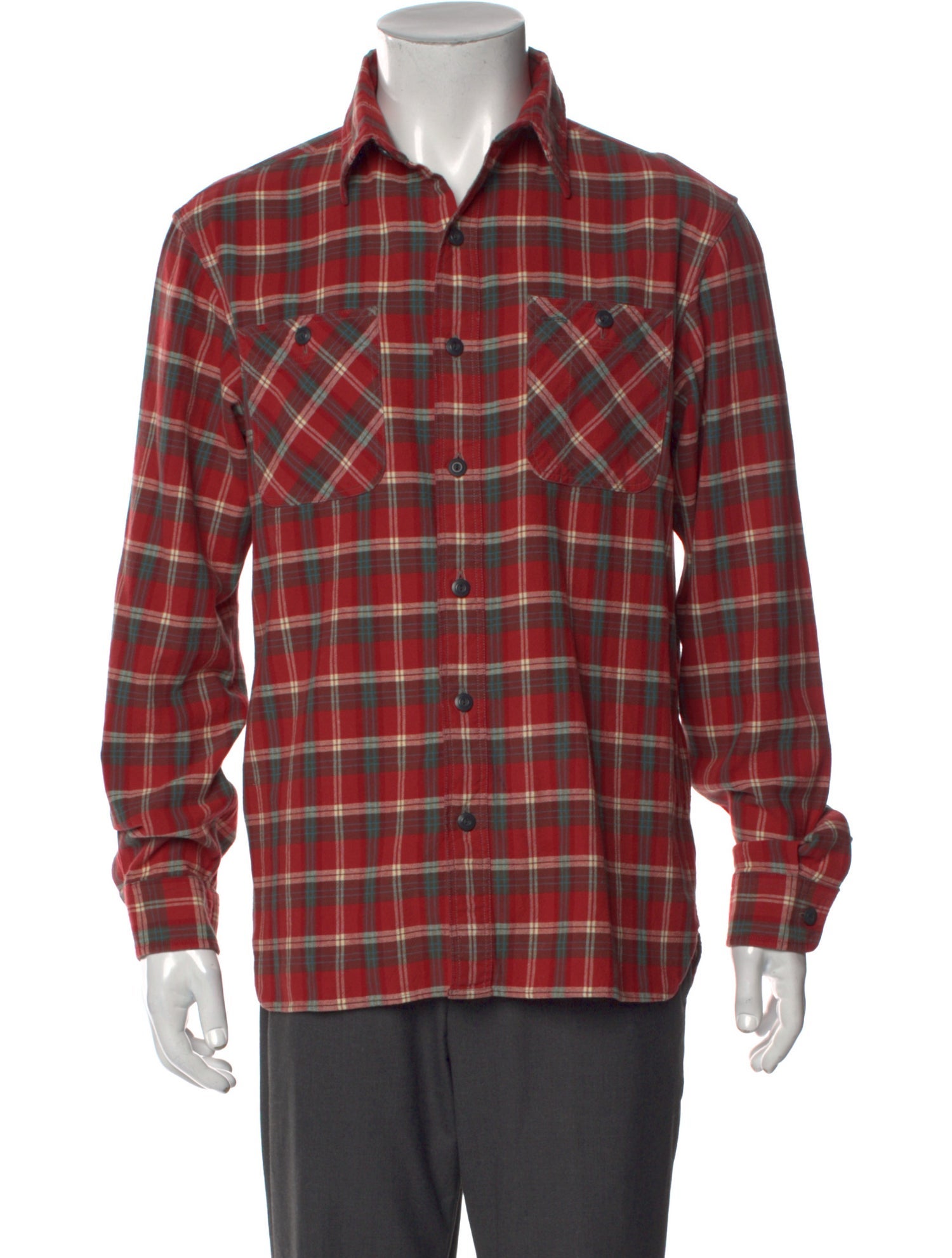 RRL & Co. Plaid Print Long Sleeve Shirt