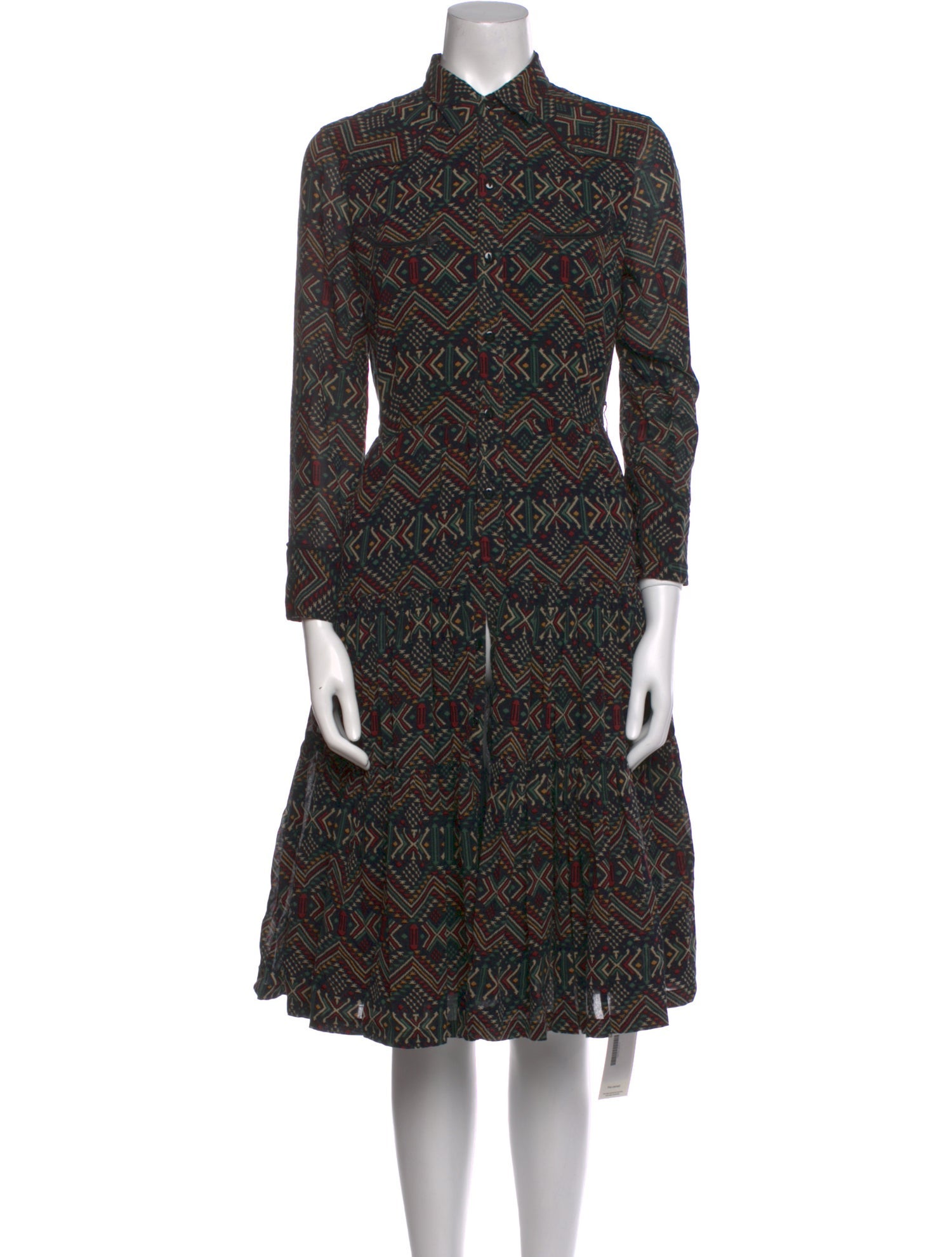 RRL & Co. Printed Knee-Length Dress
