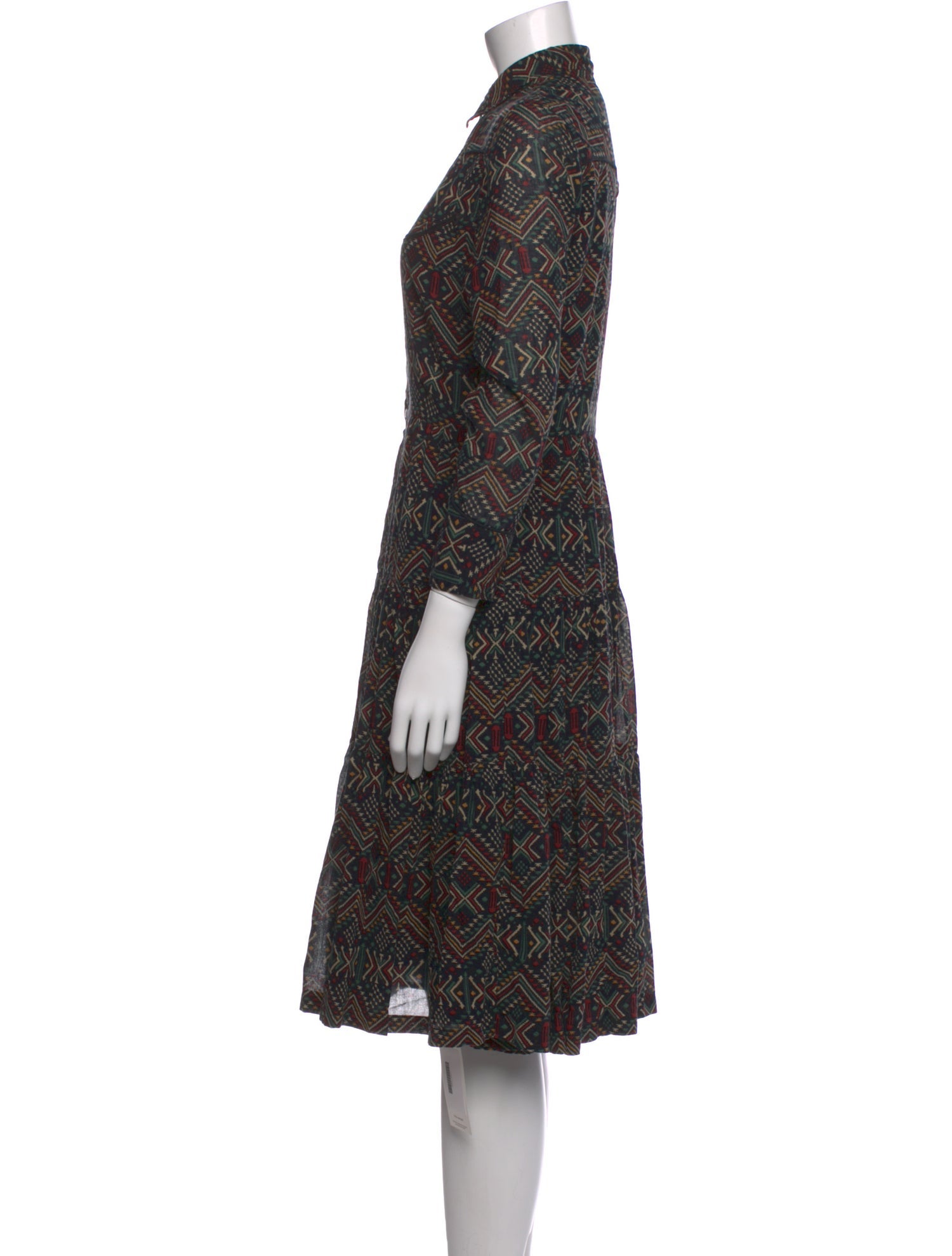 RRL & Co. Printed Knee-Length Dress