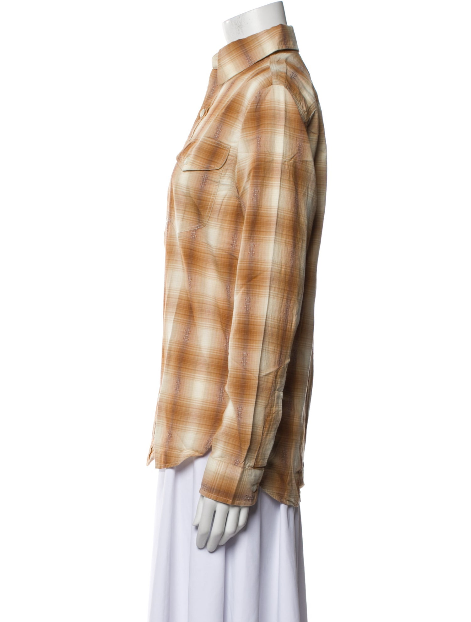 RRL & Co. Plaid Print Long Sleeve Button-Up Top w/ Tags