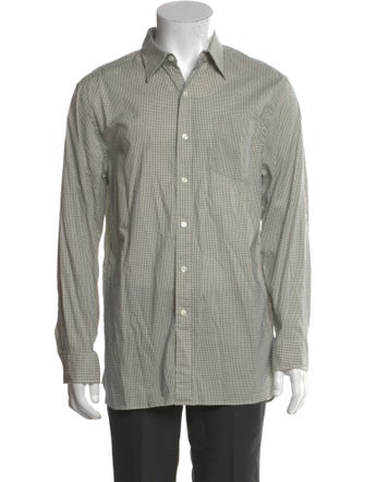 RRL & Co. Houndstooth Print Long Sleeve Shirt