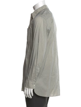 RRL & Co. Houndstooth Print Long Sleeve Shirt