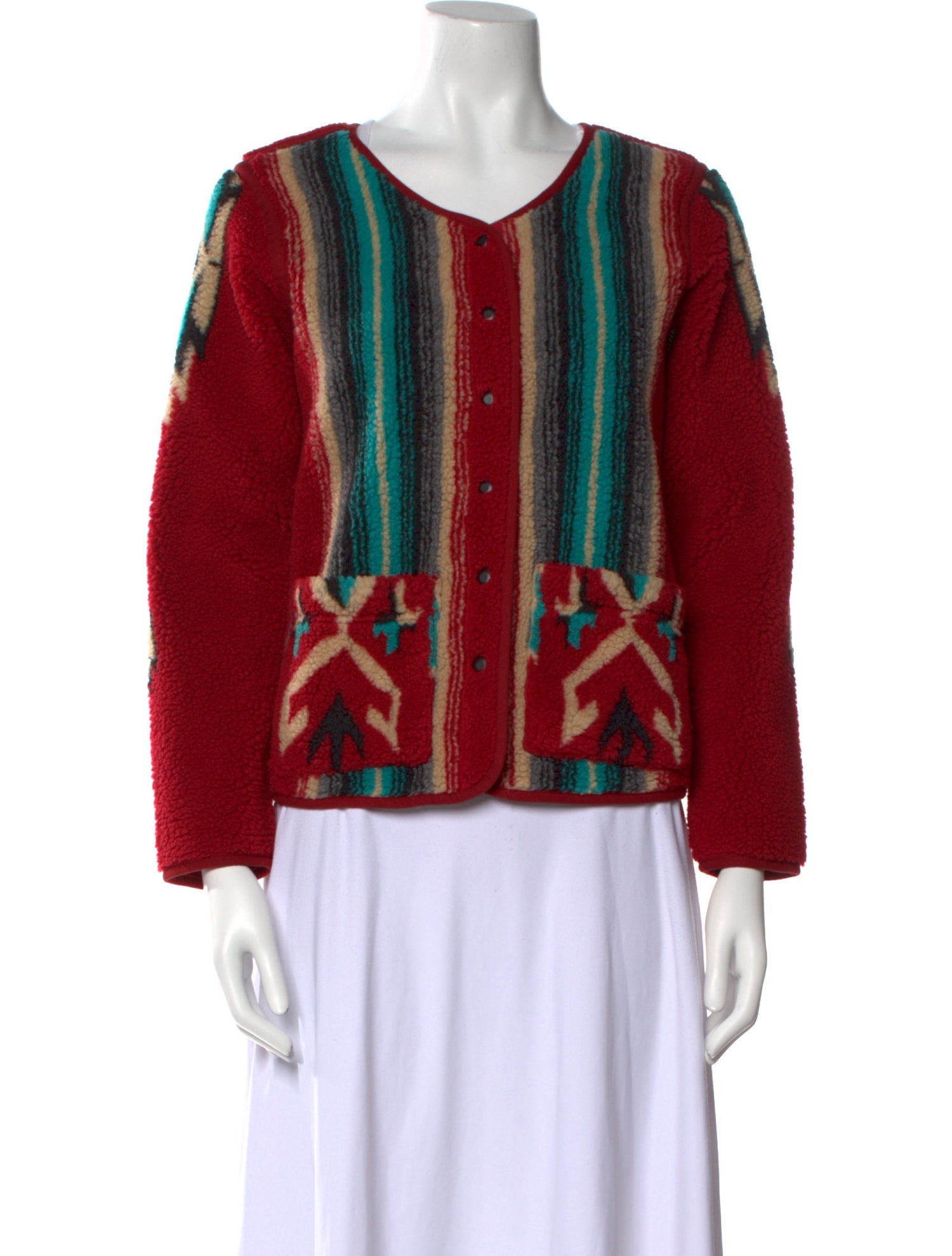 RRL & Co. Printed Scoop Neck Sweater