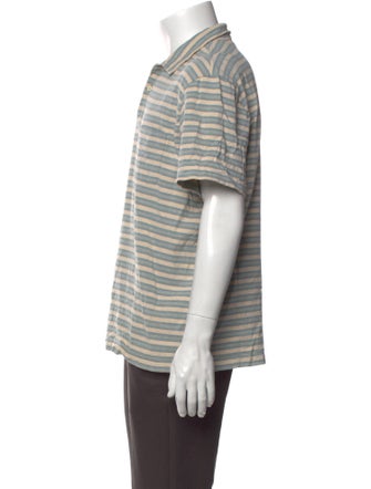 RRL & Co. Striped Collar Polo Shirt
