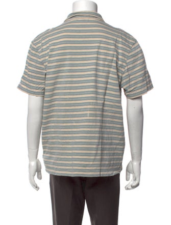 RRL & Co. Striped Collar Polo Shirt