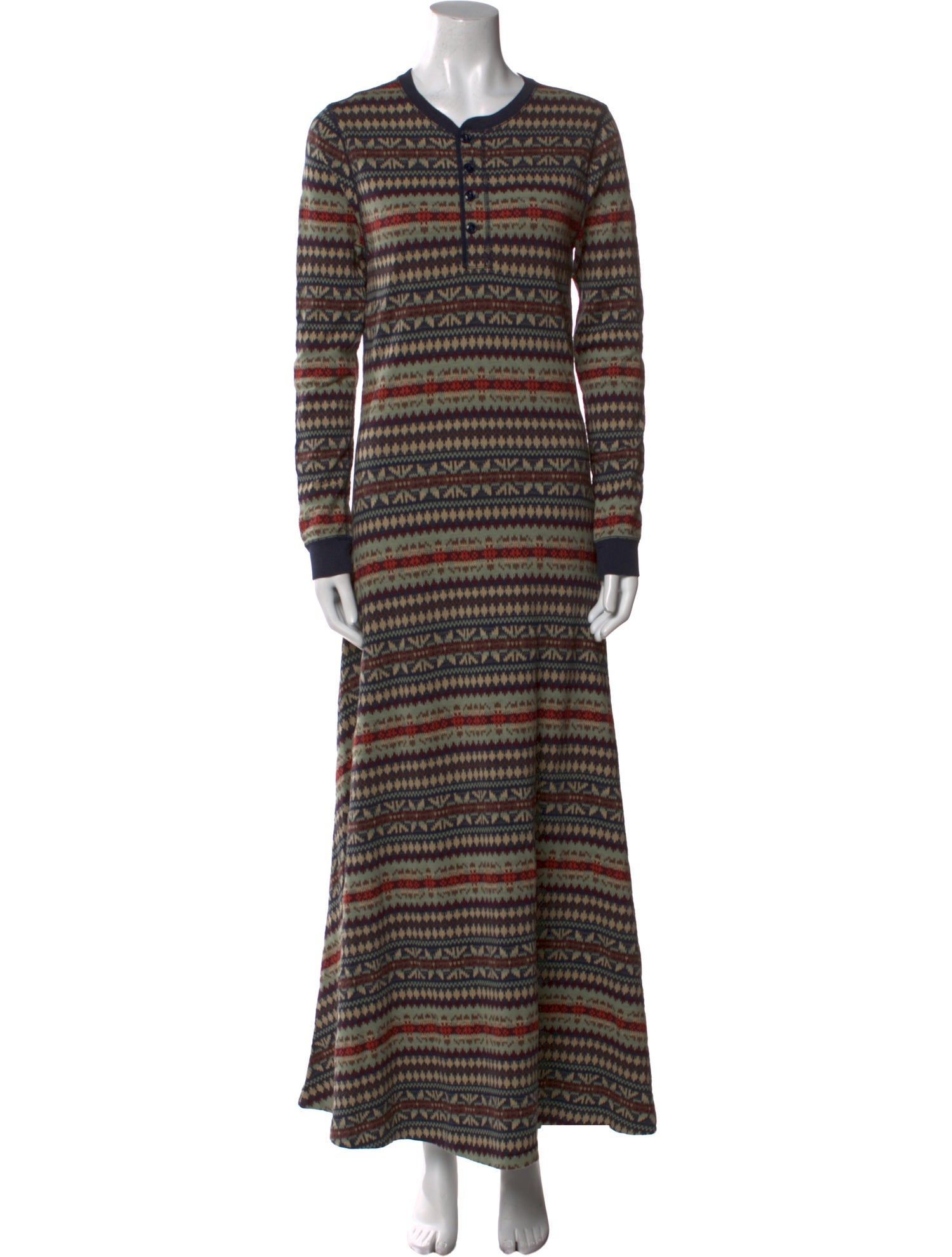 RRL & Co. Striped Long Dress