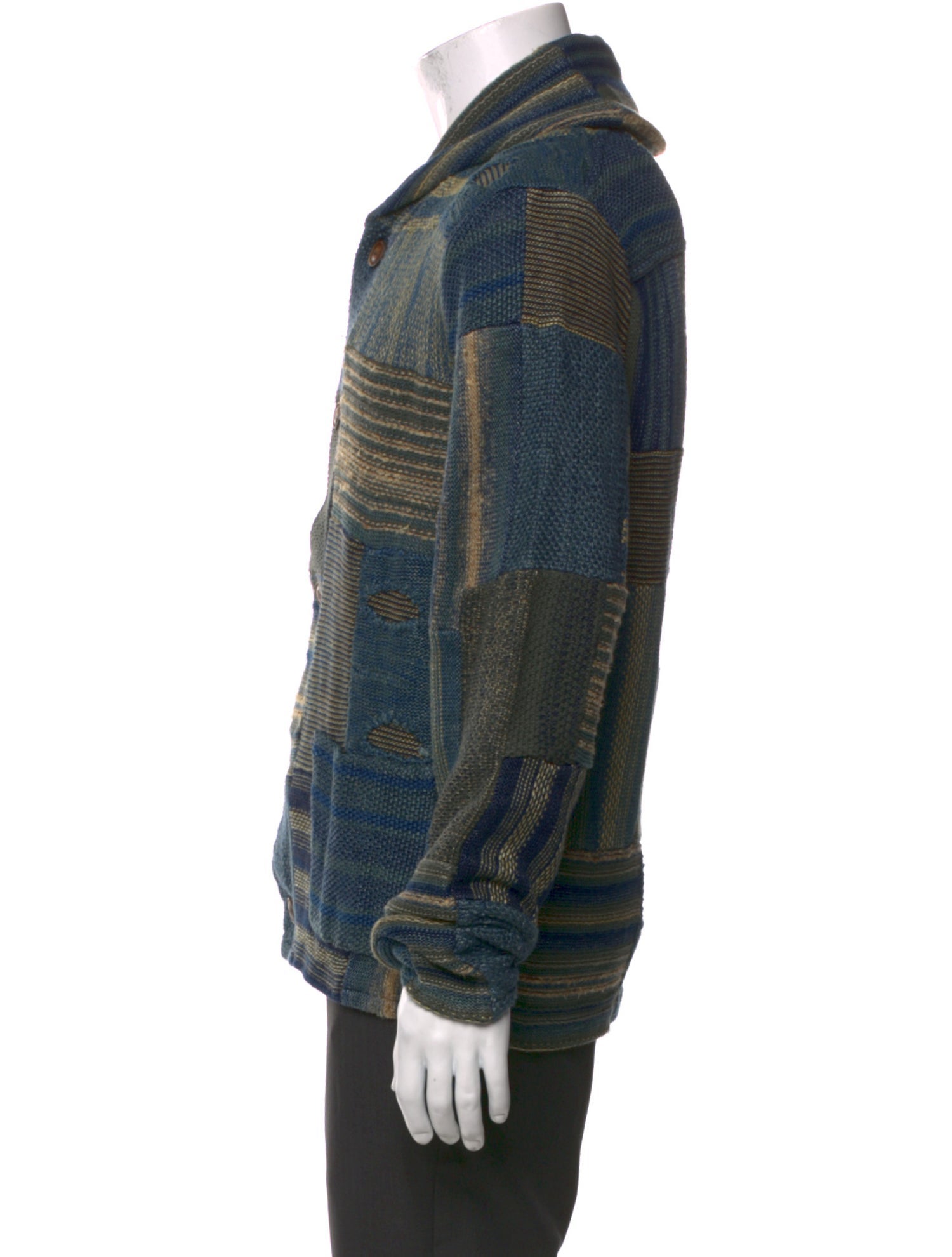 RRL & Co. Linen Printed Cardigan