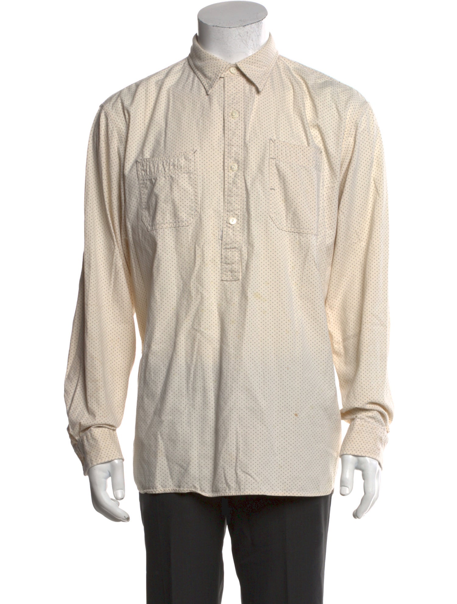 RRL & Co. Polka Dot Print Long Sleeve Shirt