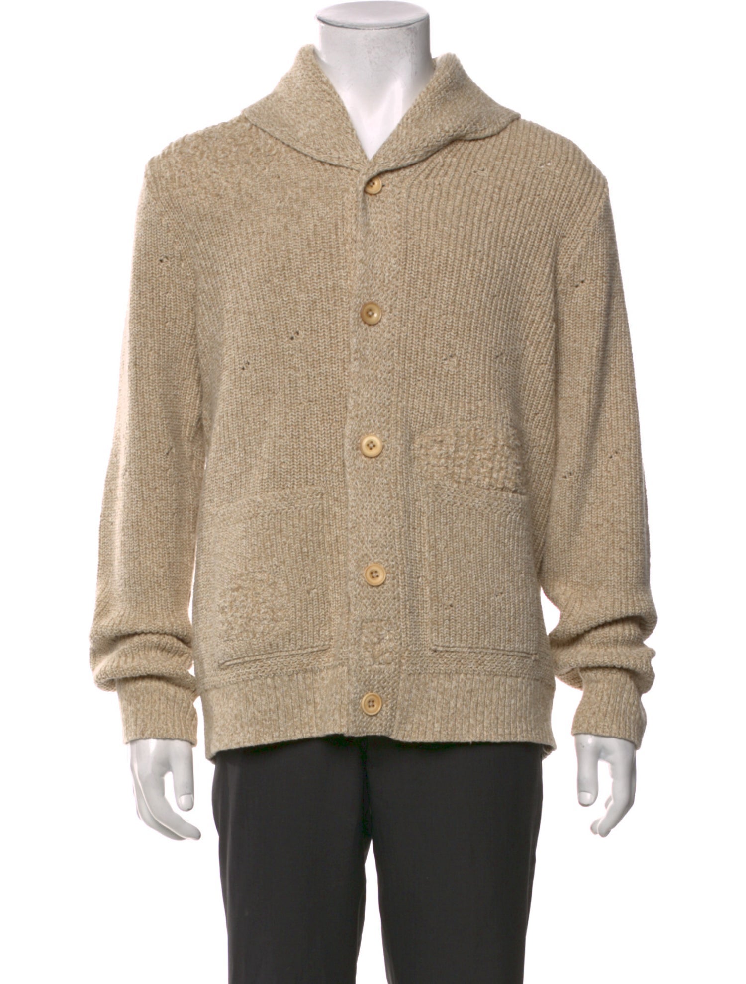 RRL & Co. Mock Neck Long Sleeve Cardigan