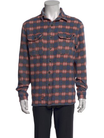 RRL & Co. Plaid Print Long Sleeve Western Shirt