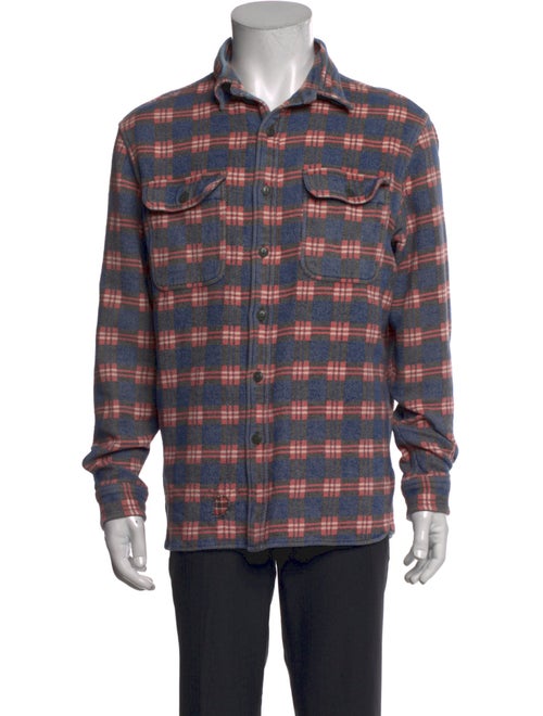 RRL & Co. Plaid Print Long Sleeve Western Shirt