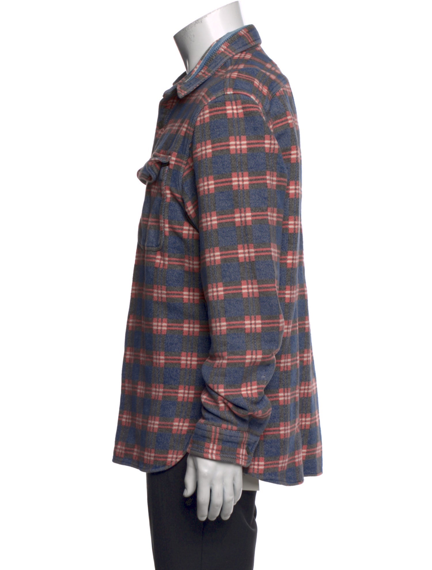 RRL & Co. Plaid Print Long Sleeve Western Shirt