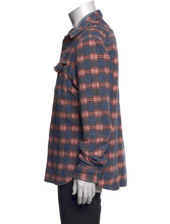 RRL & Co. Plaid Print Long Sleeve Western Shirt