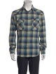 RRL & Co. Plaid Print Long Sleeve Western Shirt