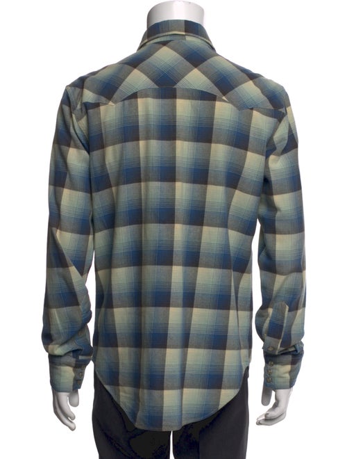RRL & Co. Plaid Print Long Sleeve Western Shirt