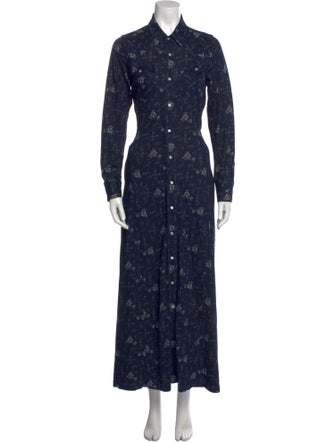 RRL & Co. Floral Print Long Dress