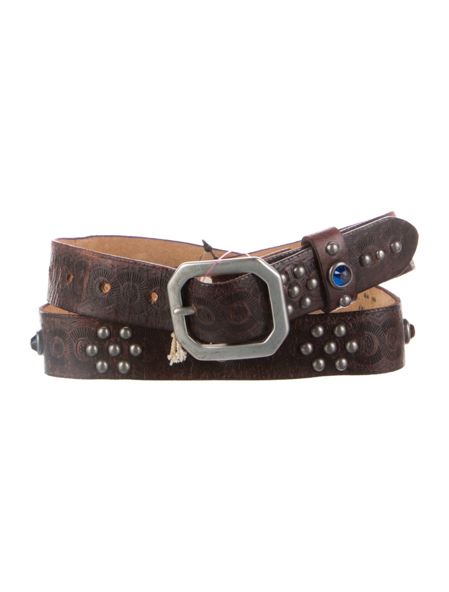 RRL & Co. Leather Studded Accents Belt
