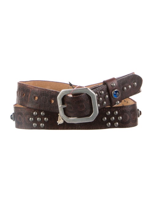 RRL & Co. Leather Studded Accents Belt