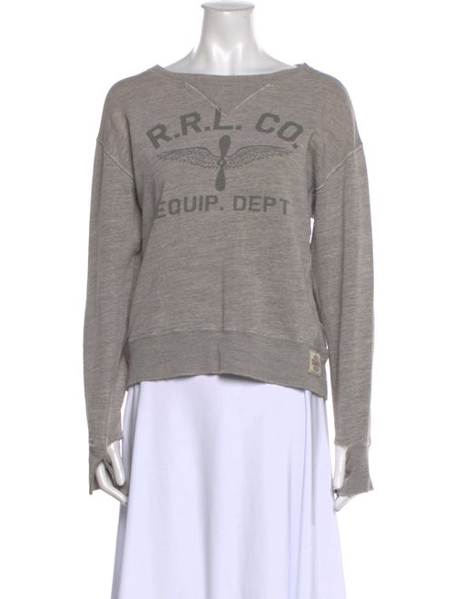 RRL & Co. Graphic Print Crew Neck Sweatshirt
