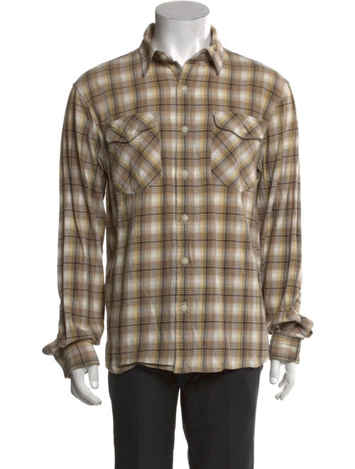 RRL & Co. Plaid Print Long Sleeve Western Shirt