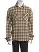 RRL & Co. Plaid Print Long Sleeve Western Shirt