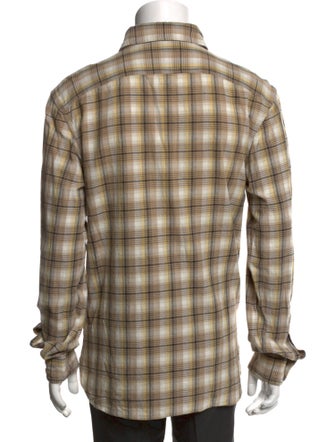 RRL & Co. Plaid Print Long Sleeve Western Shirt