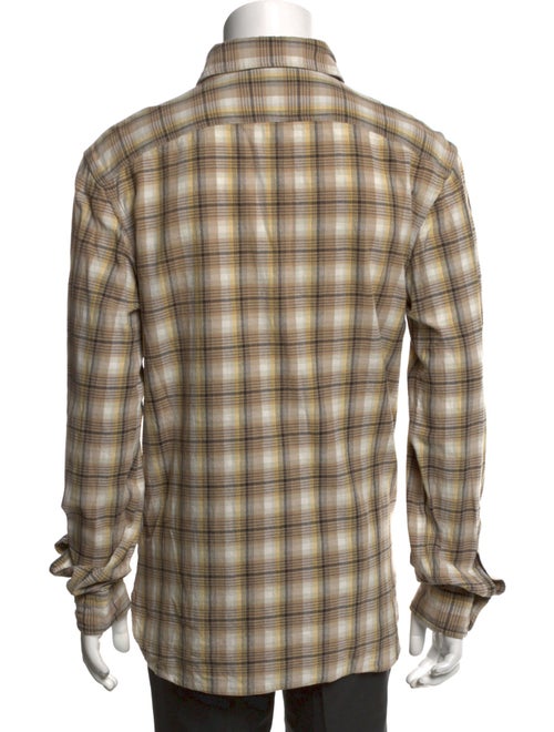 RRL & Co. Plaid Print Long Sleeve Western Shirt
