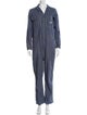 RRL & Co. Plaid Print V-Neck Jumpsuit
