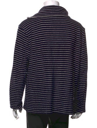 RRL & Co. Striped V-Neck Polo Sweater