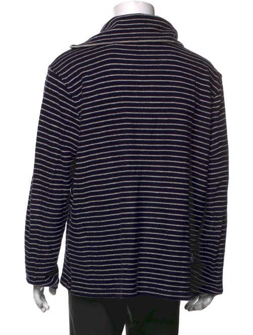 RRL & Co. Striped V-Neck Polo Sweater