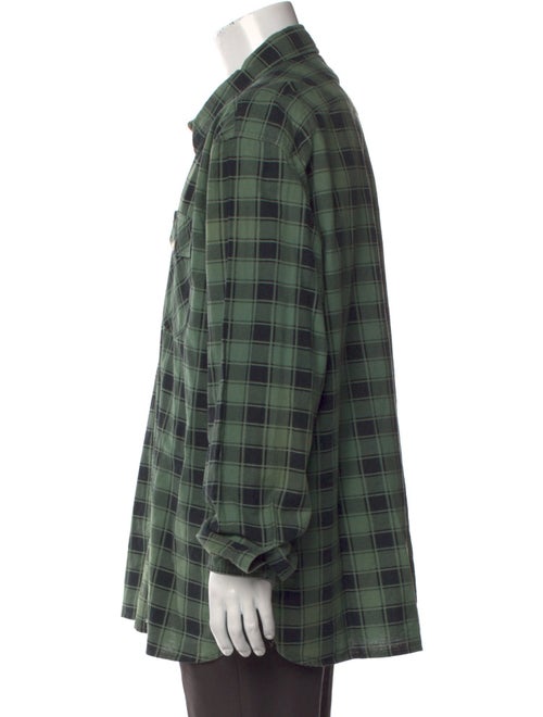 RRL & Co. Plaid Print Long Sleeve Western Shirt