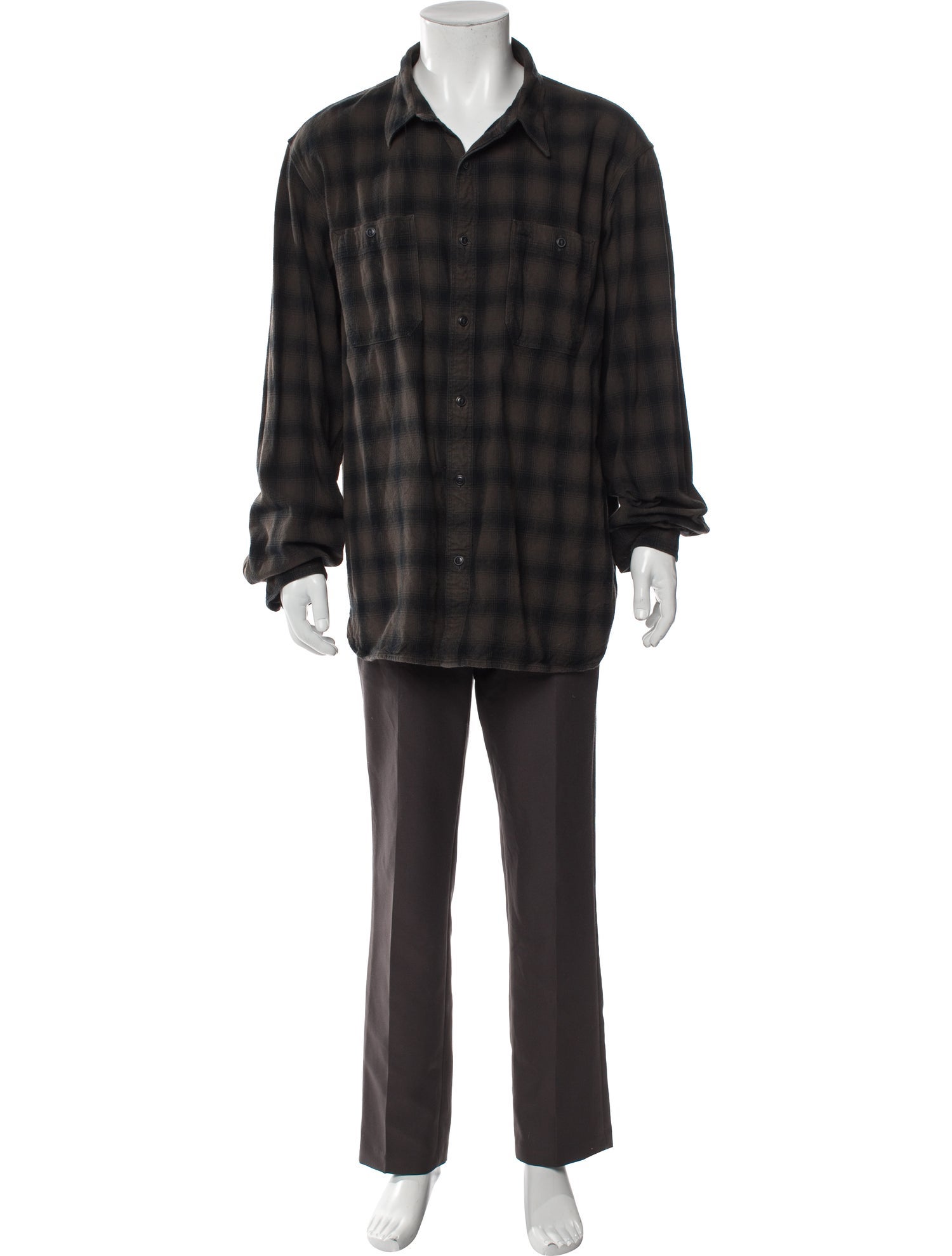 RRL & Co. Plaid Print Long Sleeve Shirt