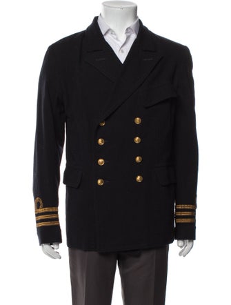 RRL & Co. Striped Peacoat