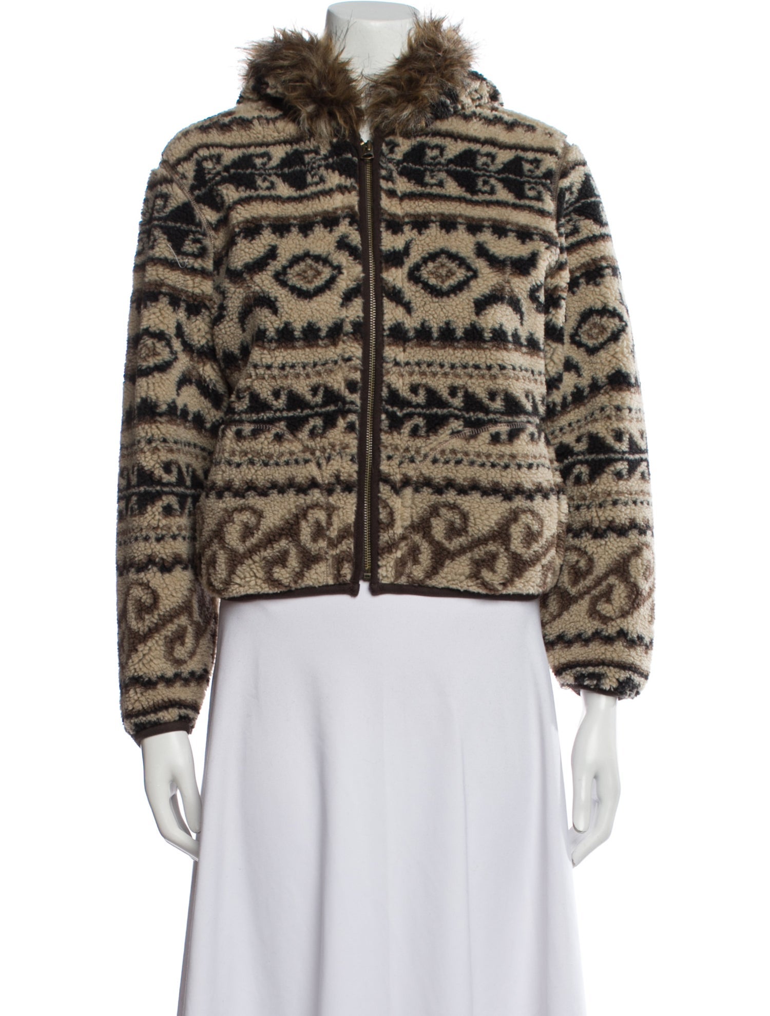 RRL & Co. Printed Faux Fur Jacket