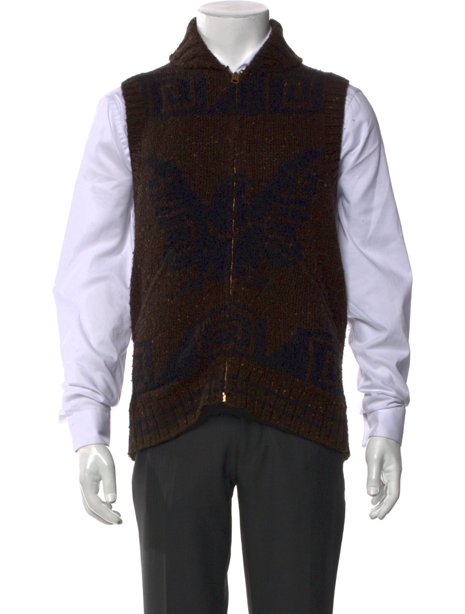 RRL & Co. Wool Colorblock Pattern Sweater Vest