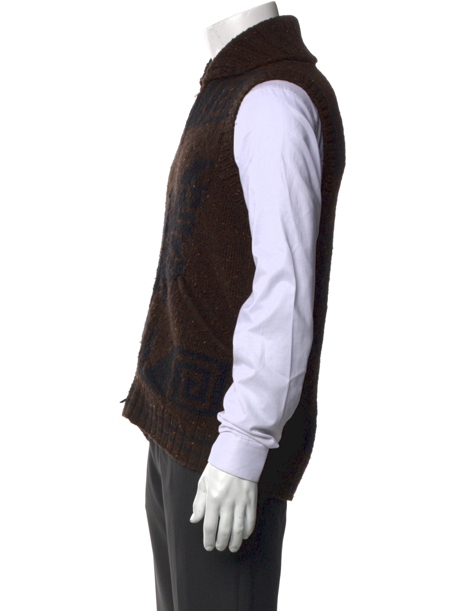 RRL & Co. Wool Colorblock Pattern Sweater Vest