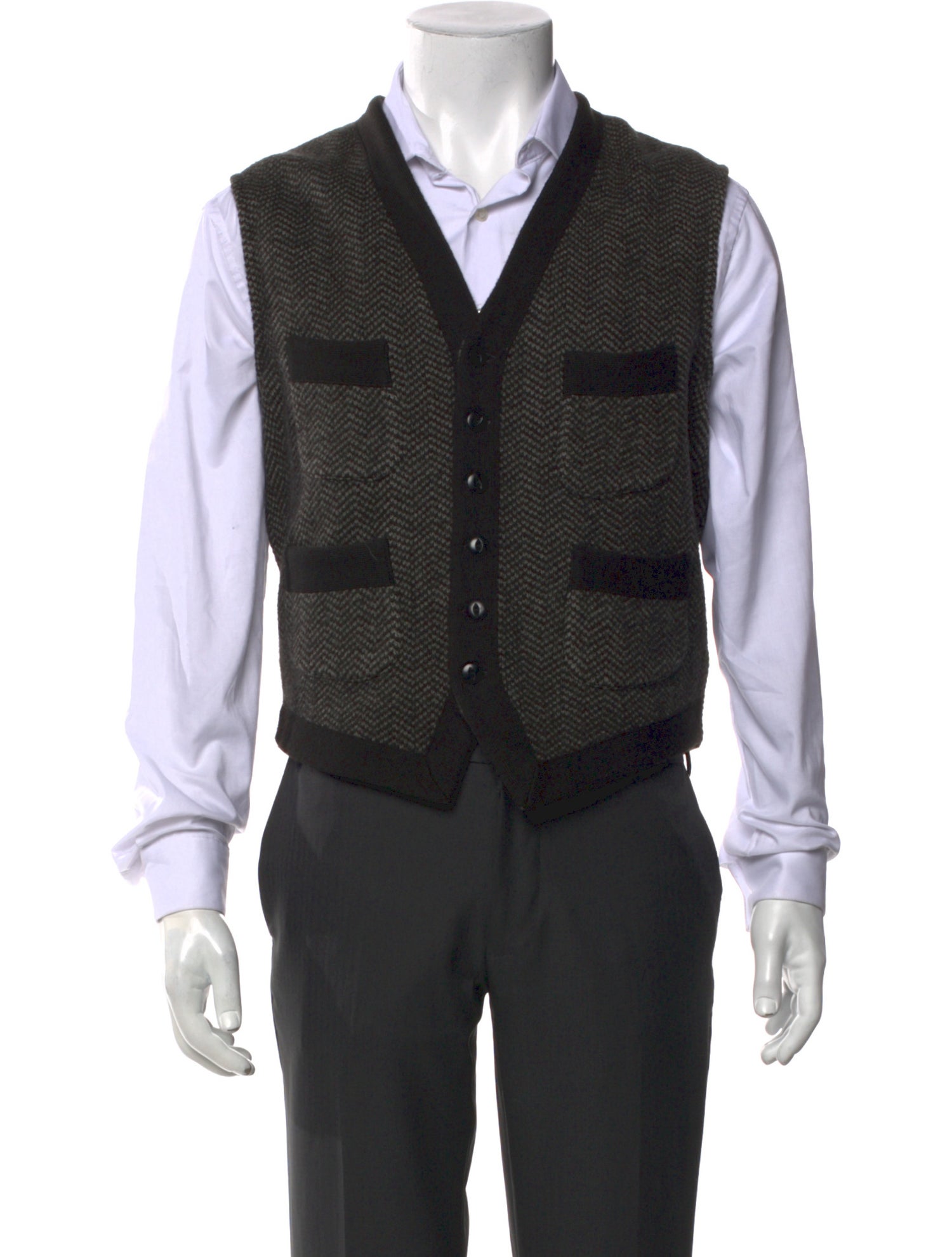 RRL & Co. Wool Colorblock Pattern Sweater Vest