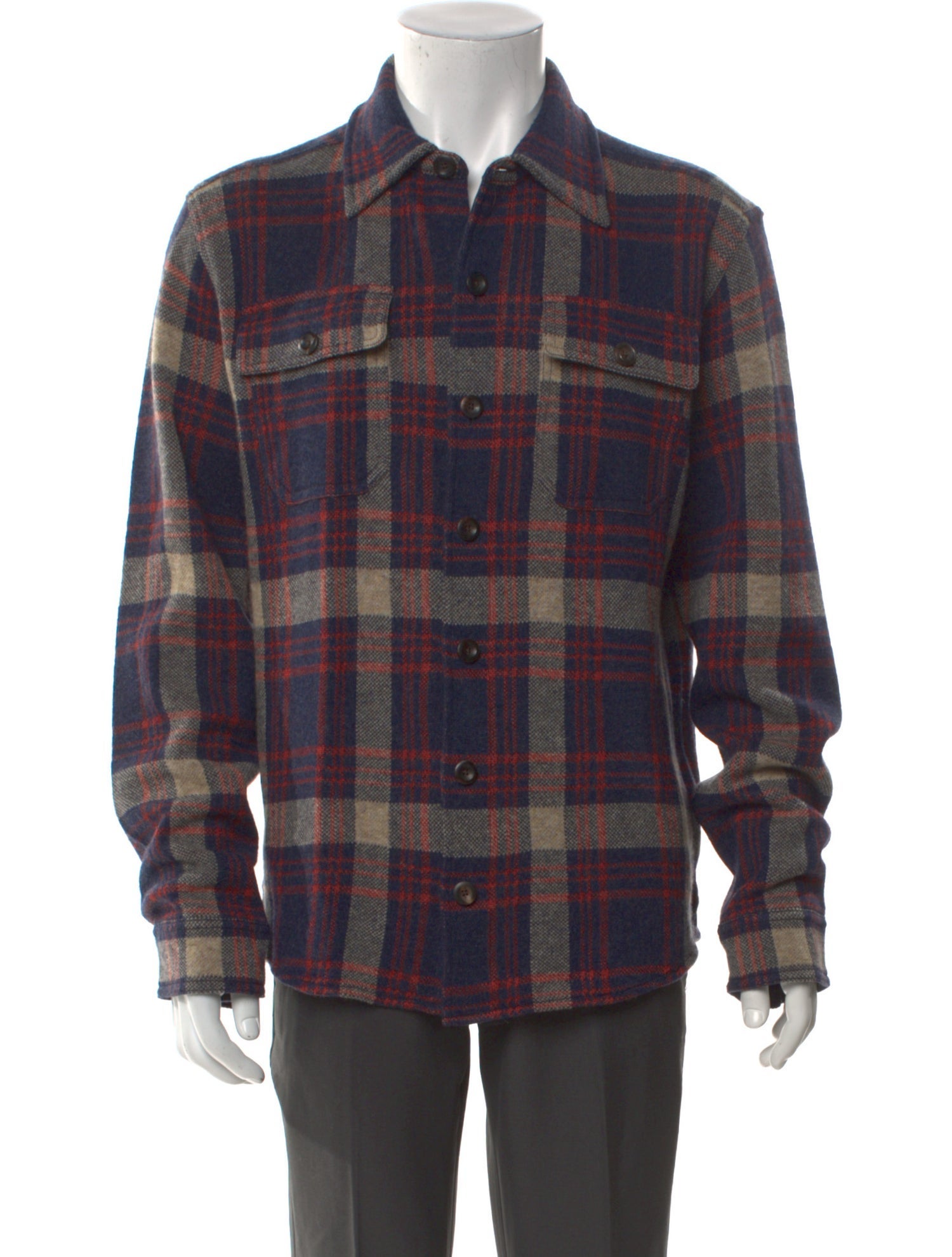 RRL & Co. Wool Plaid Print Shirt