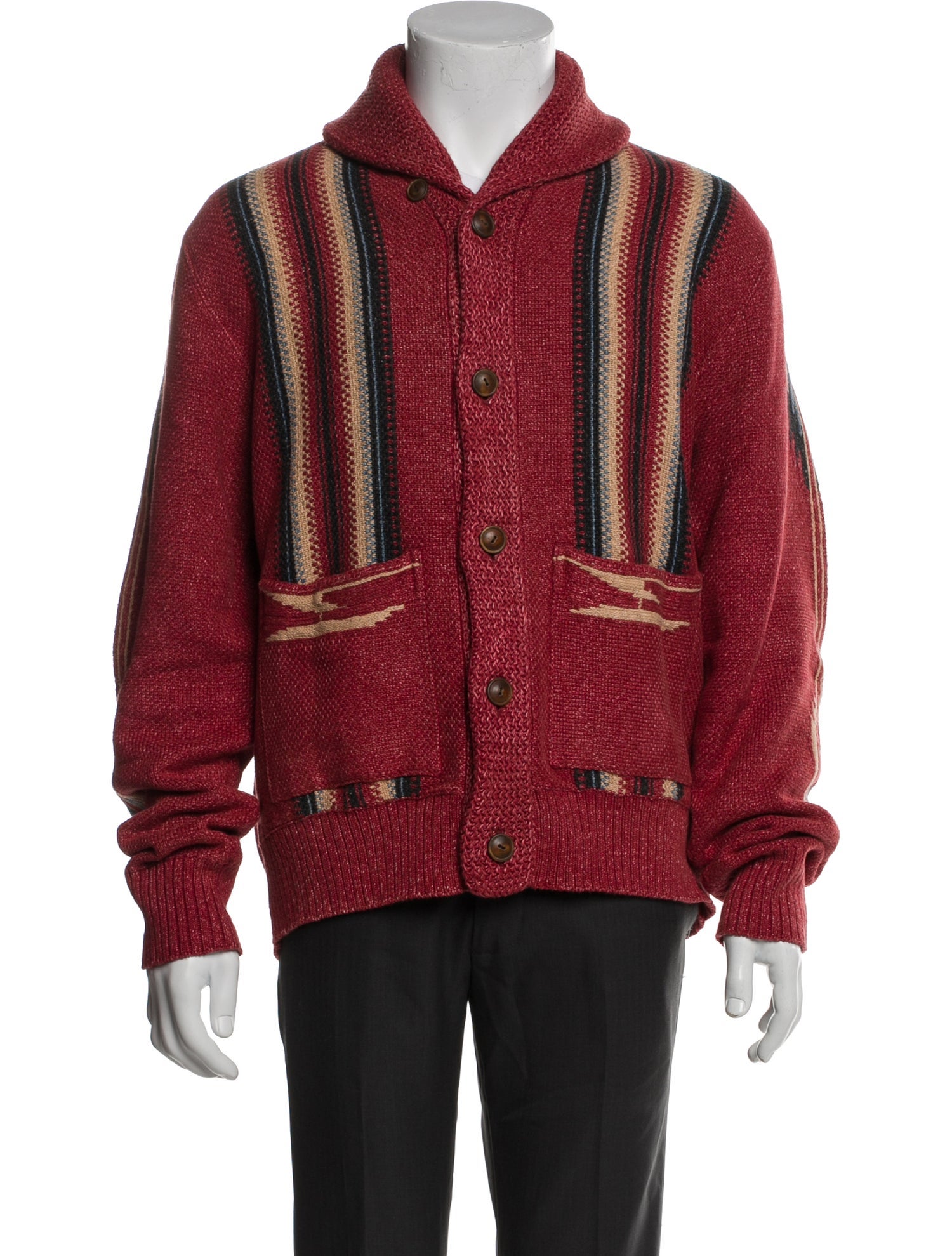 RRL & Co. Printed Collar Cardigan w/ Tags