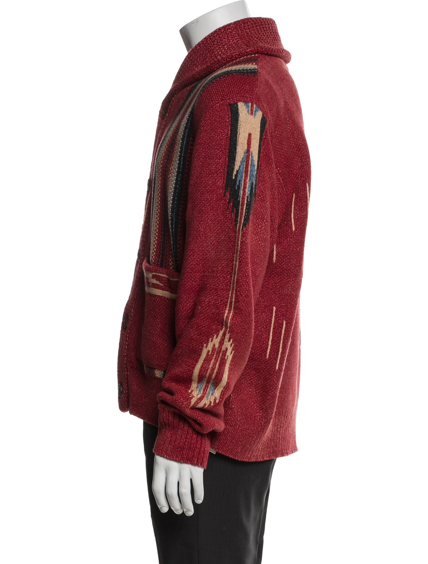 RRL & Co. Printed Collar Cardigan w/ Tags