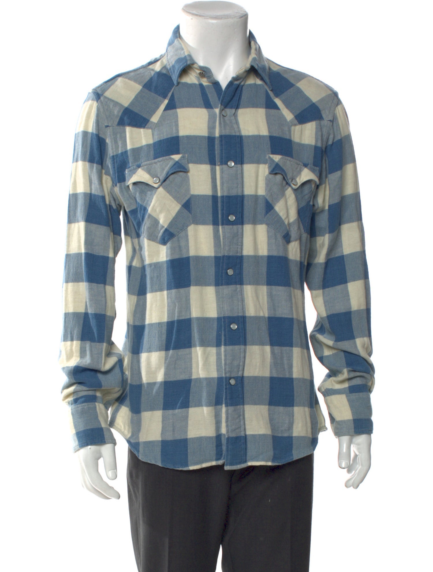 RRL & Co. Plaid Print Long Sleeve Shirt