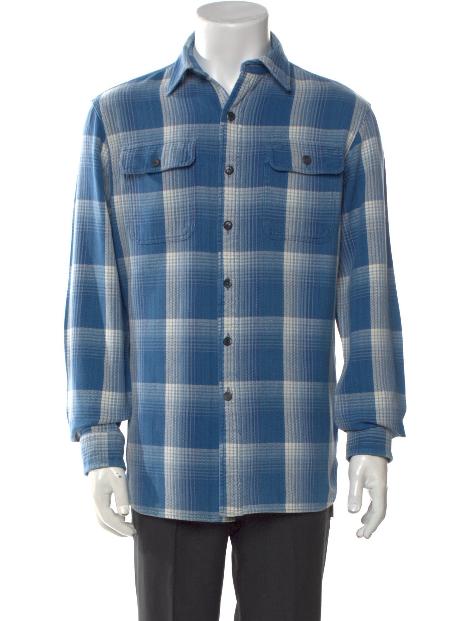 RRL & Co. Plaid Print Long Sleeve Shirt