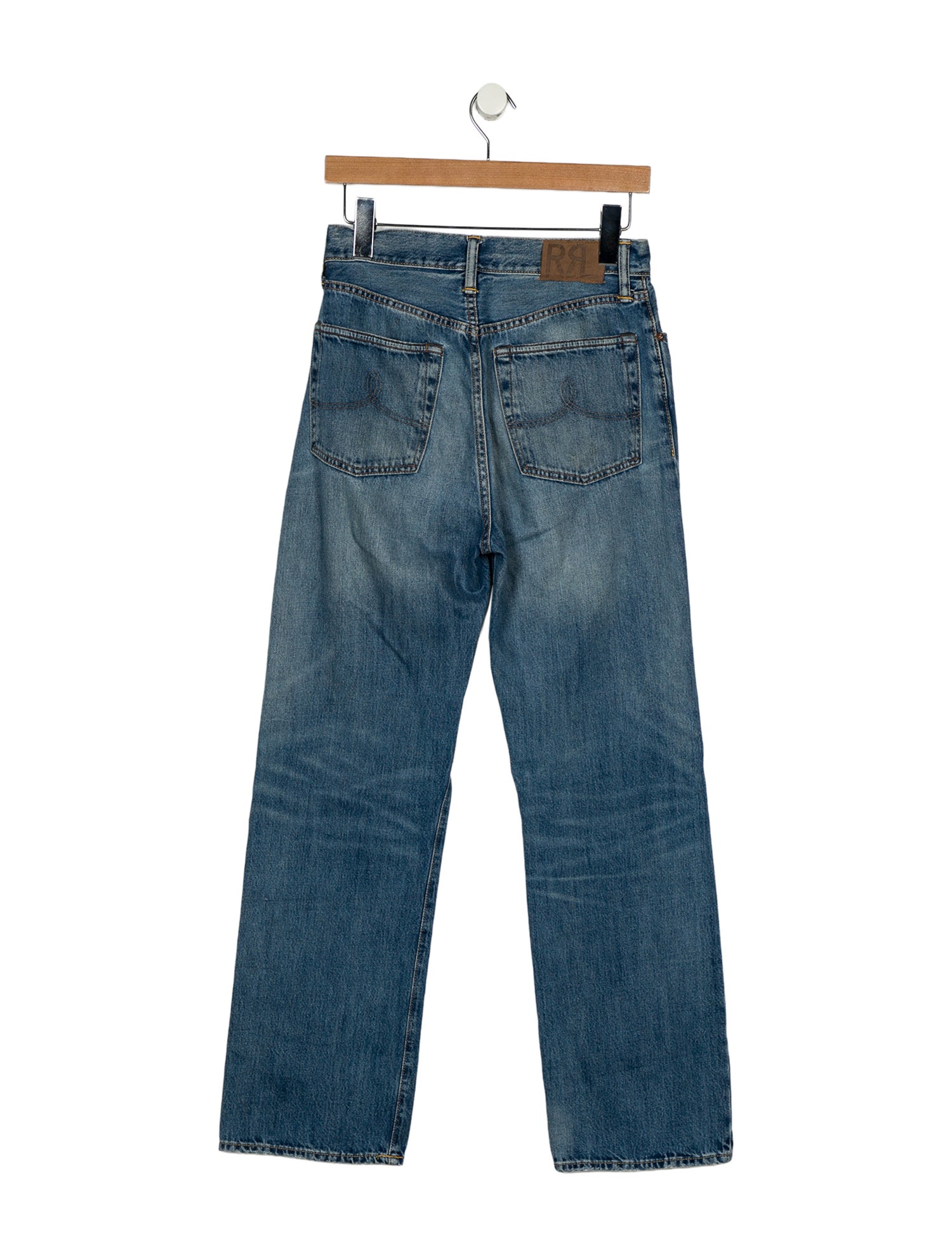 RRL & Co. High-Rise Straight Leg Jeans